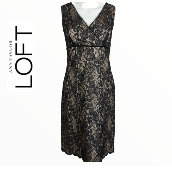 Ann Taylor LOFT Lace Midi Dress - Picture 1 of 9